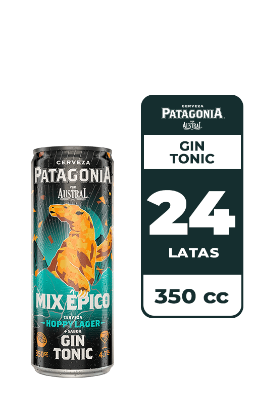 24x Cerveza Patagonia Hoppy Lager Gin Tonic 4.7° Lata 350cc