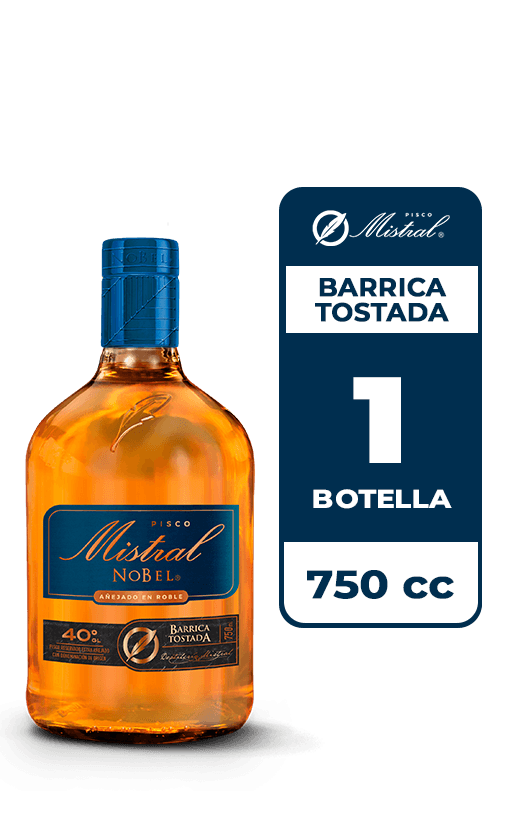 Pisco Mistral Nobel Barrica Tostada 40° 750cc