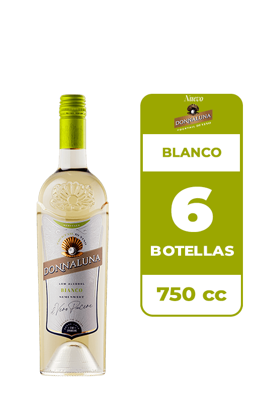 6x Cóctel de Vino Donnaluna Blanco 750cc