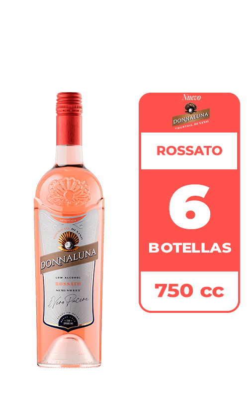 6x Cóctel de Vino Donnaluna Rossato 750cc