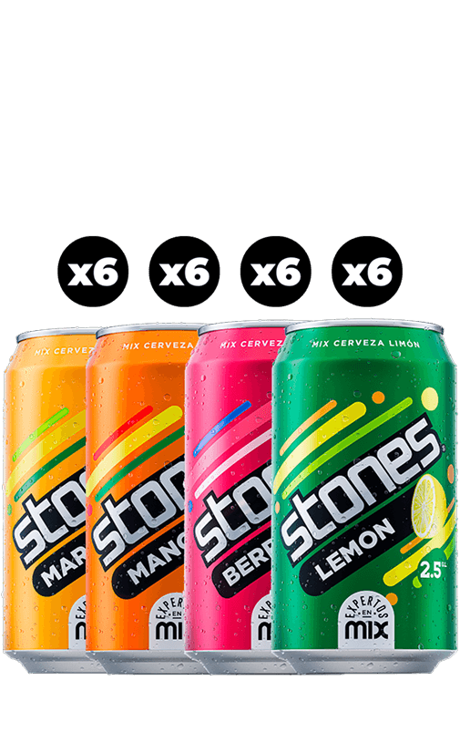 24x Cerveza Variedades Stones 2.5° 350cc