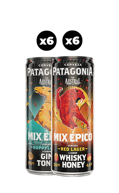 12x Cerveza Variedades Patagonia Mix Lata 350cc