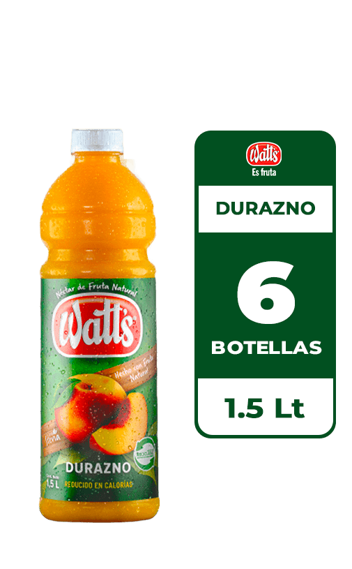 6x Néctar Watt's Durazno 1.5L