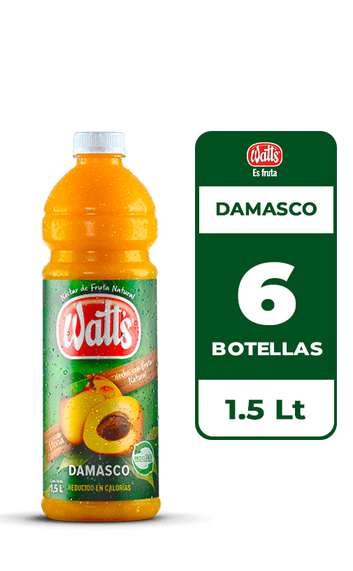6x Néctar Watt's Damasco 1.5L