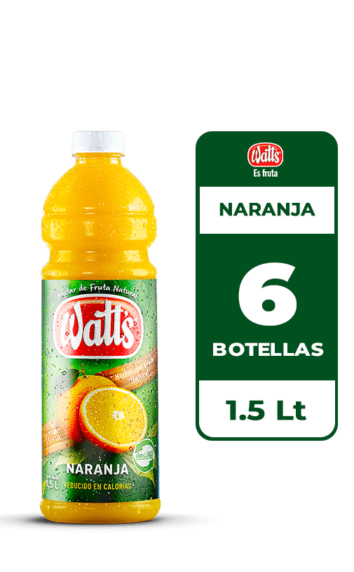 6x Néctar Watt's Naranja 1.5L