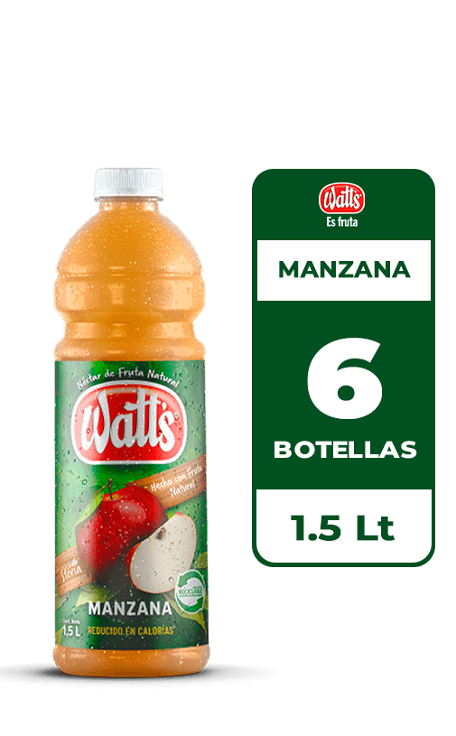 6x Néctar Watt's Manzana 1.5L