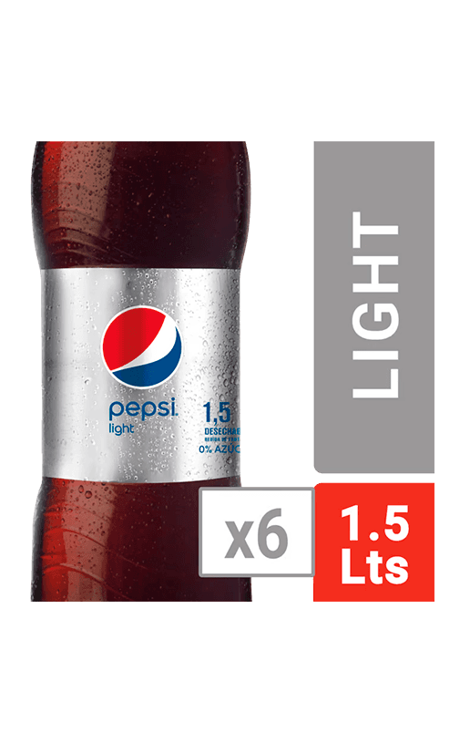 6x Bebida Pepsi Light Botella 1.5L