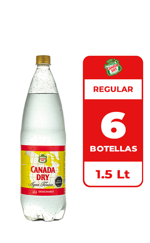 6x Agua Tónica Canada Dry Botella 1.5L
