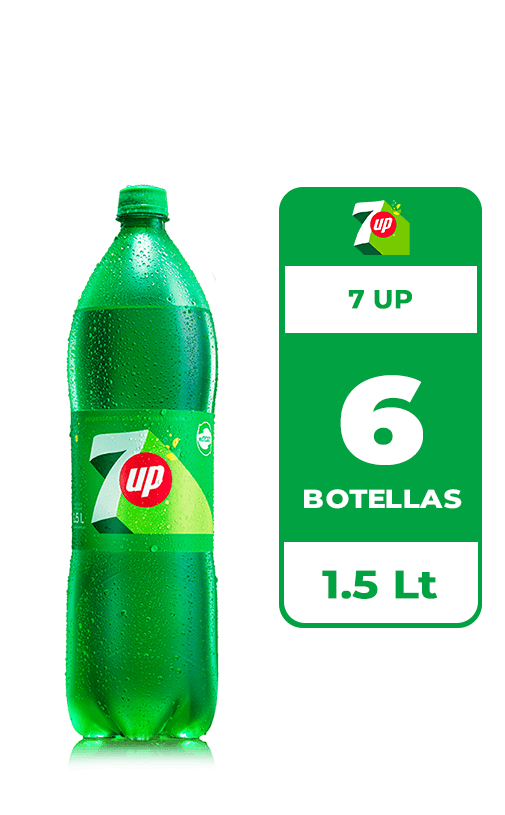 6x Bebida 7 Up Botella 1.5L