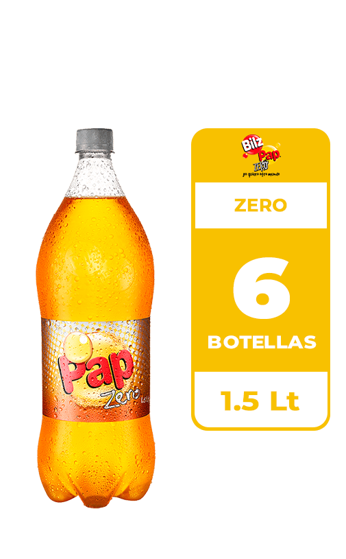6x Bebida Pap Zero Botella 1.5L