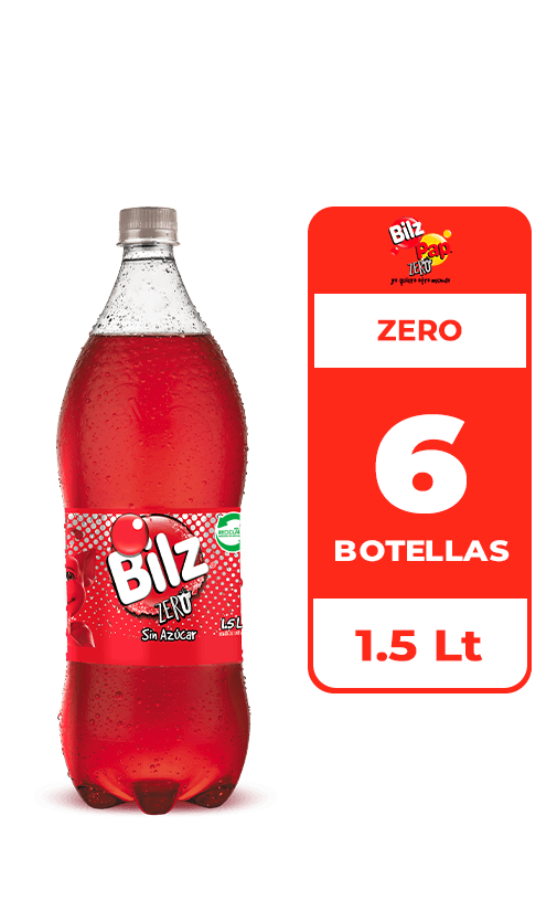 6x Bebida Bilz Zero Botella 1.5L
