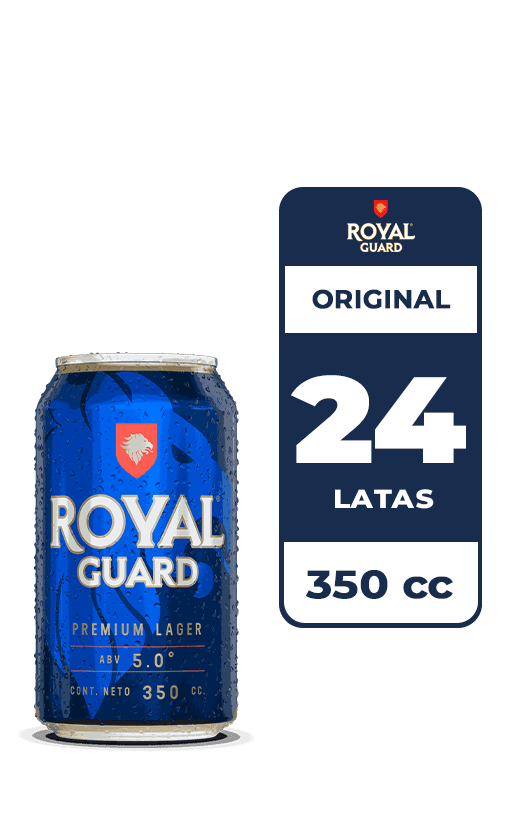 24x Cerveza Royal Guard 5.0° Lata 350cc