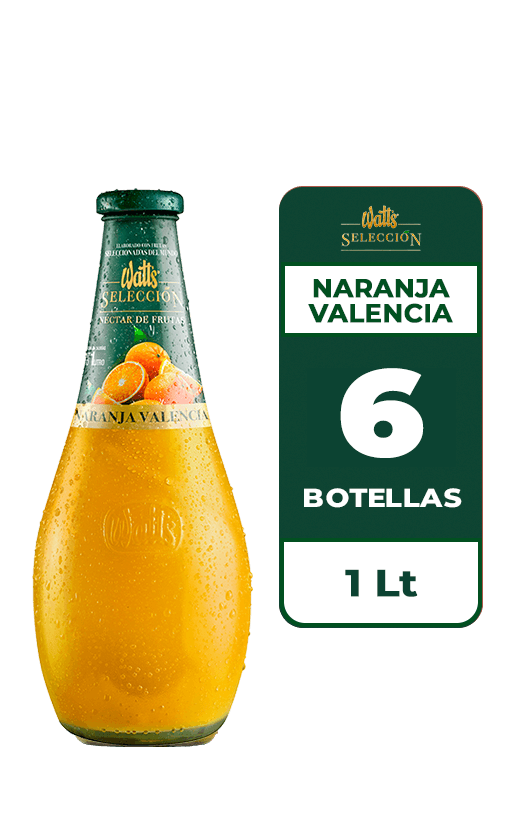 6x Néctar Watt's Selección Naranja Valencia 1L
