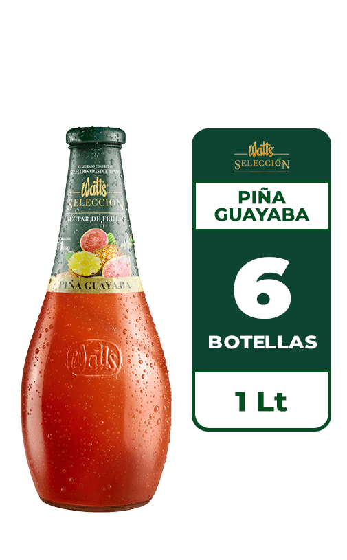 6x Néctar Watt's Selección Piña-Guayaba 1L