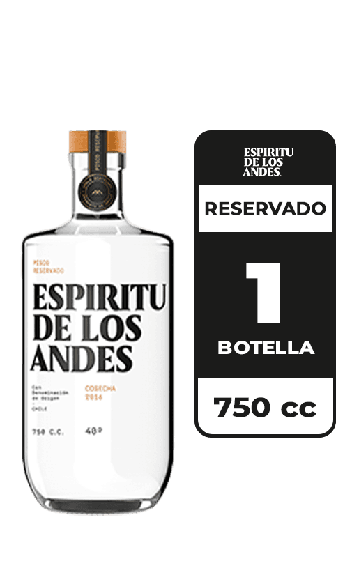 Pisco Espíritu De Los Andes 40° 750cc