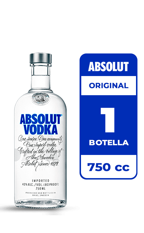 Vodka Absolut Original 40° 750cc