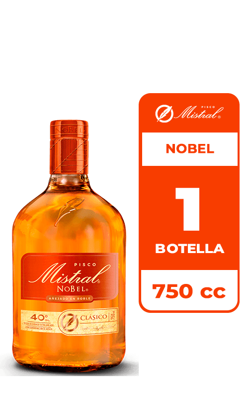 Pisco Mistral Nobel 40° 750cc