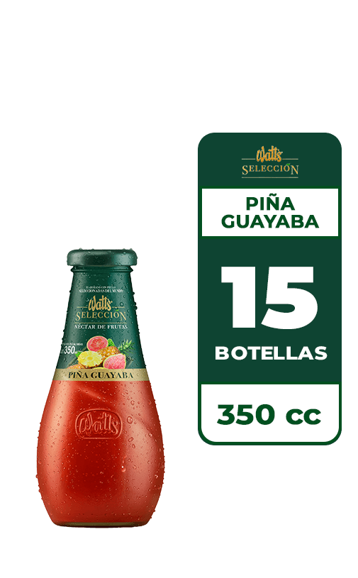 15x Néctar Watt's Selección Piña-Guayaba 350cc