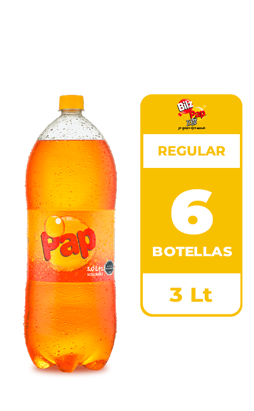 6x Bebida Pap Botella 3L