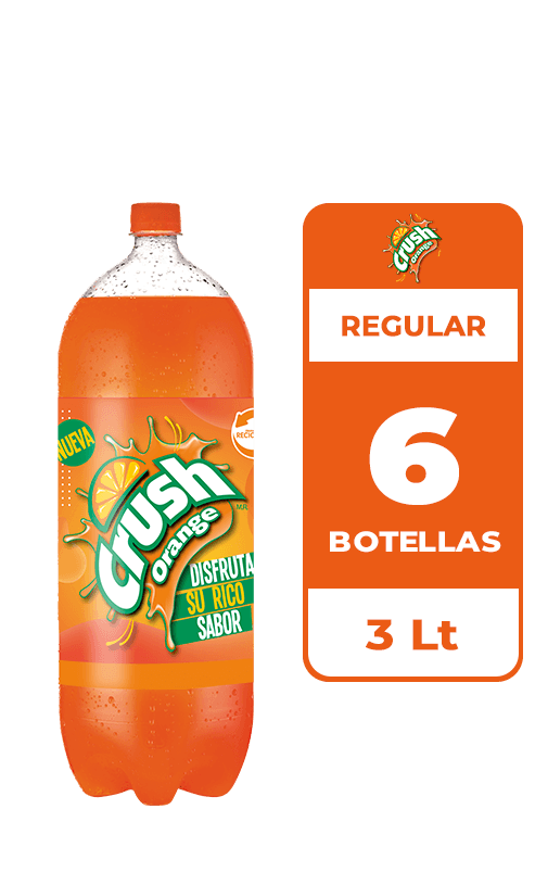 6x Bebida Crush Botella 3L