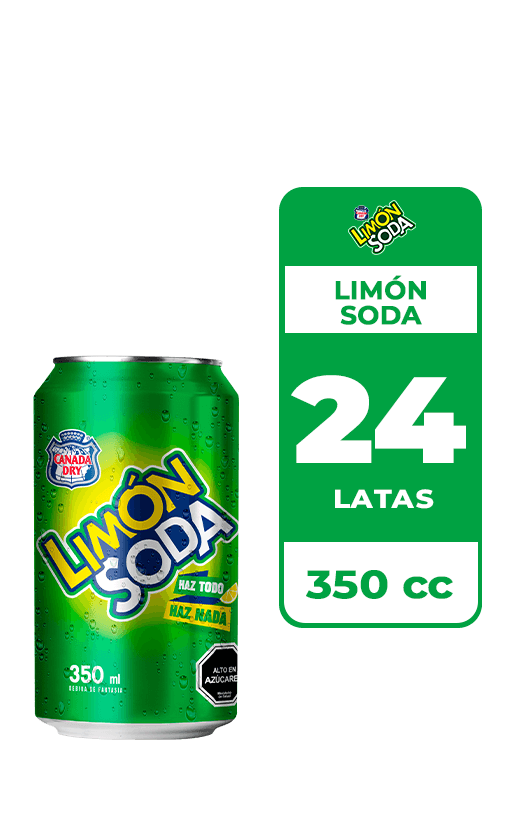 24x Bebida Limón Soda Lata 350cc