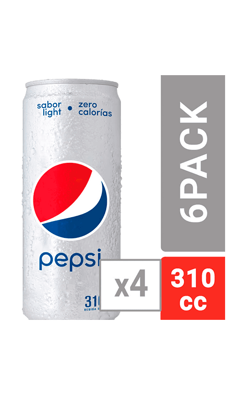 24x Bebida Pepsi Light Lata 310cc