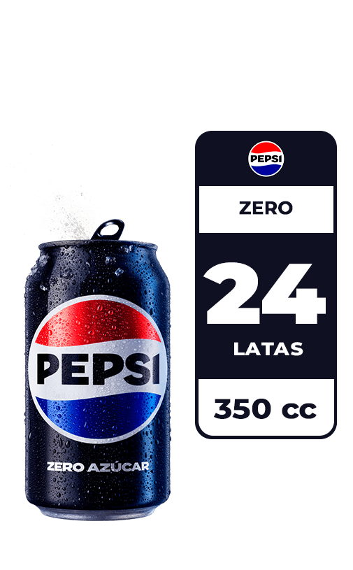 24x Bebida Pepsi Zero Lata 350cc