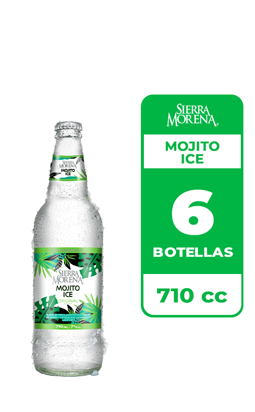 6x Cóctel Sierra Morena Mojito Ice 7° Botella 710cc