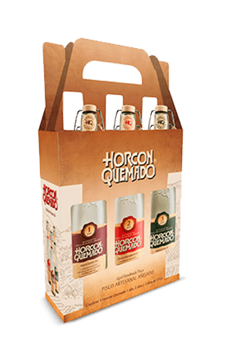 Set De Catas Pisco Horcon Quemado 375cc