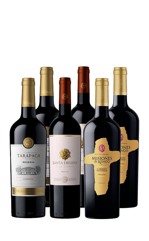 6x Vinos Reserva Cabernet Sauvignon Variedades 750cc