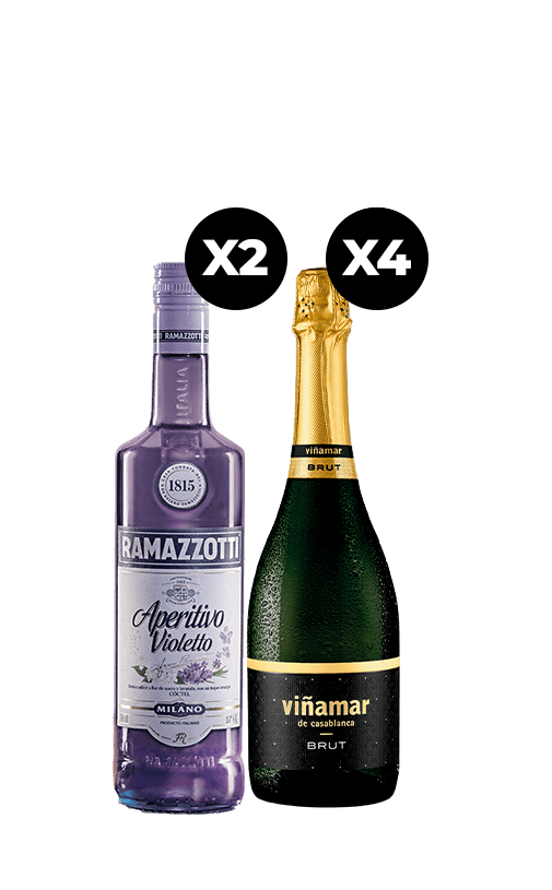 Pack 2 Ramazzotti Violetto 700c + 4 Espumante Viñamar Brut 750cc