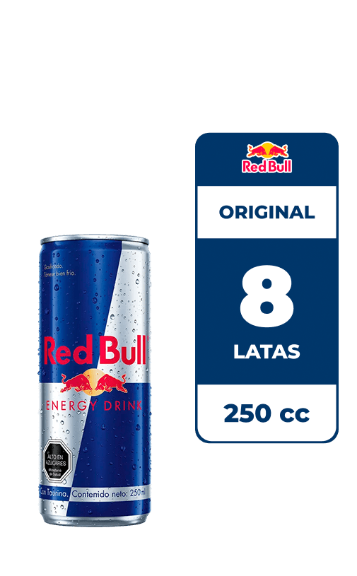 8x Bebida Energética Red Bull 250cc