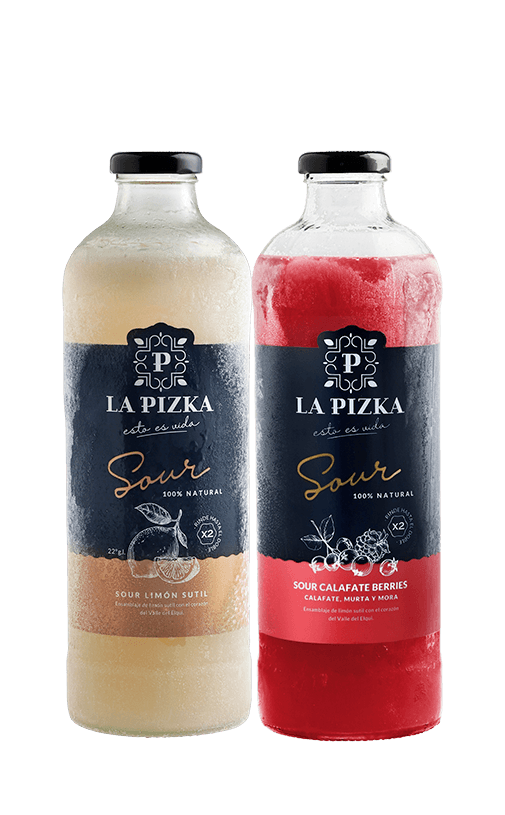 Pack Cóctel Sour La Pizka Clásico 1L + Calafate Berries 1L