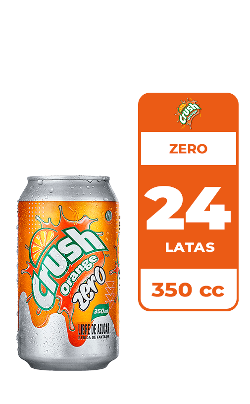 24x Bebida Crush Zero Lata 350cc
