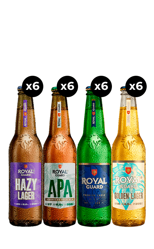 24x Cerveza Royal Pack Variedades Botella 355cc