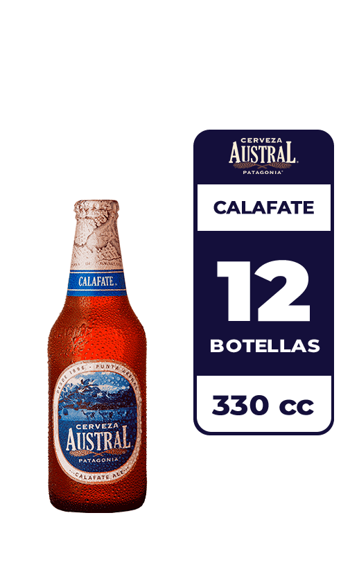 12x Cerveza Austral Calafate 5.0° Botella 330cc