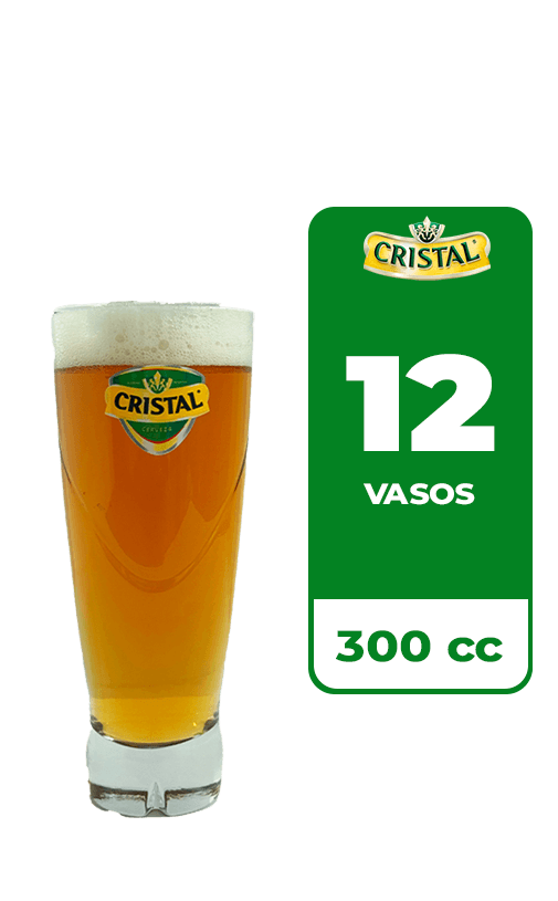 12x Vaso Cristal 300cc