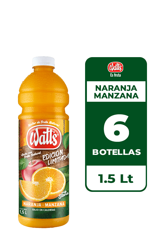 6x Néctar Watt's Naranja Manzana 1.5L