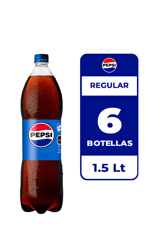 6x Bebida Pepsi Botella 1.5L