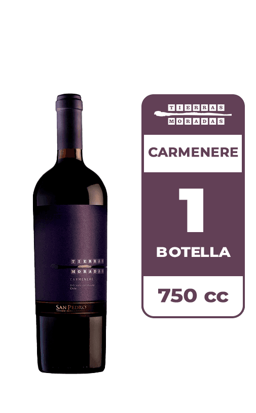 Vino Tierras Moradas Carmenere 750cc
