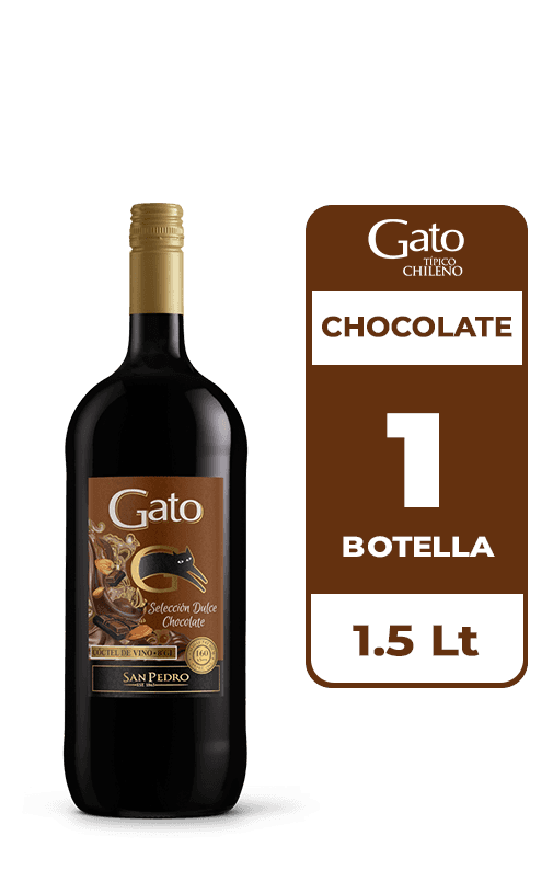 Cóctel de Vino Gato Selección Dulce Chocolate 1.5L