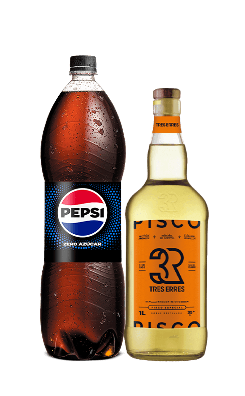 Promo Pisco Tres Erres 35° 1L + Pepsi Zero 1.5L