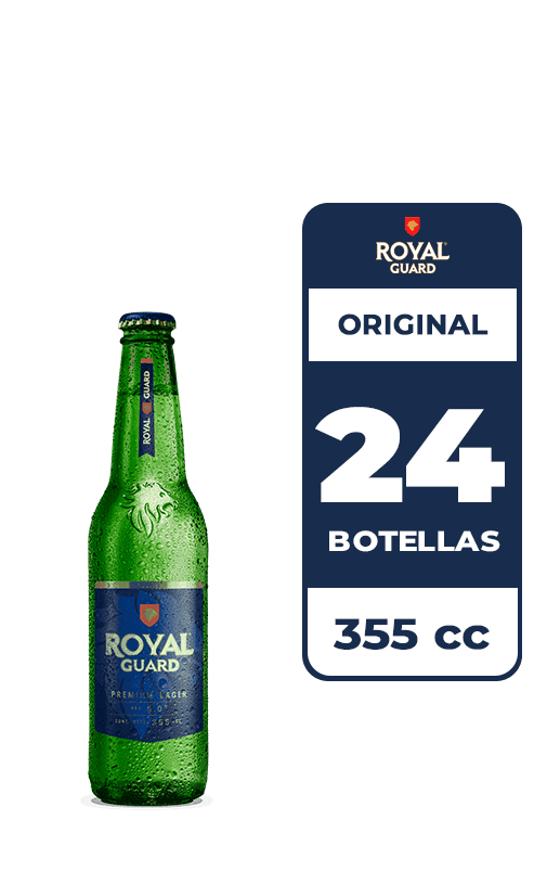 24x Cerveza Royal Guard 5.0° Botella 355cc