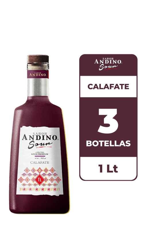 3x Cóctel Sabor Andino Calafate 14° 1L
