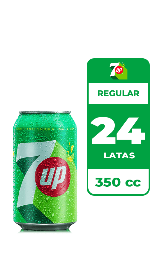 24x Bebida 7 Up Lata 350cc