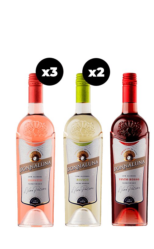 6x Cóctel de Vino Pack Variedades Donnaluna 750cc