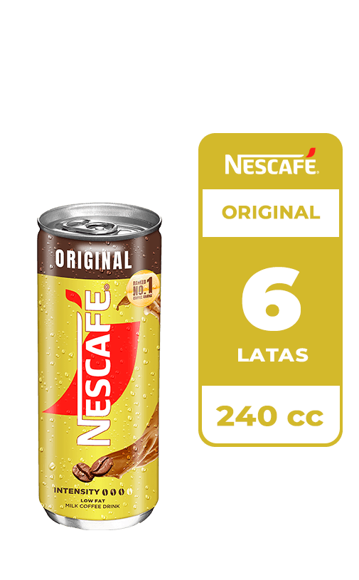 6x Café Frío Nescafé Original Lata 240cc