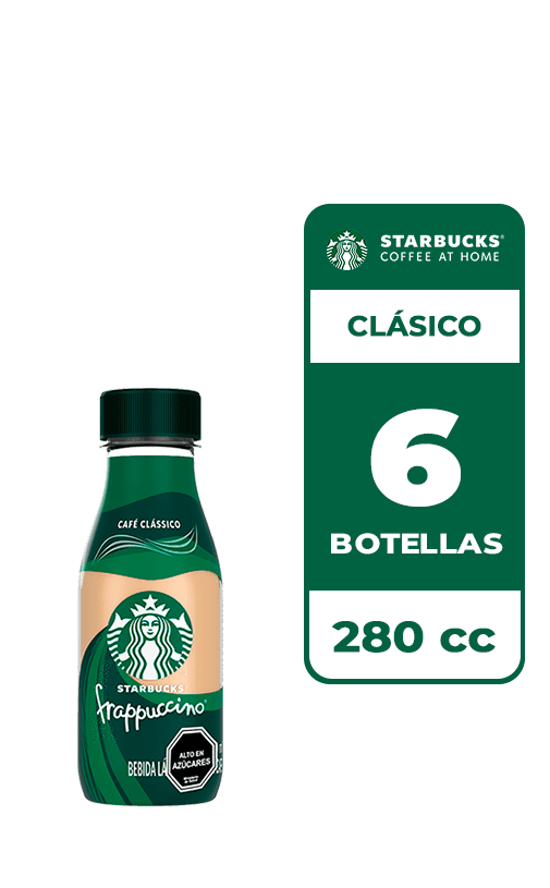 6x Café Frío Starbucks Clásico Botella 280cc