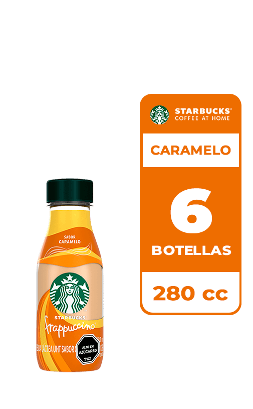 6x Café Frío Starbucks Caramelo Botella 280cc