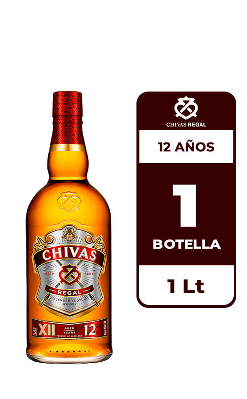 Whisky Chivas Regal 12 Años 40° 1L